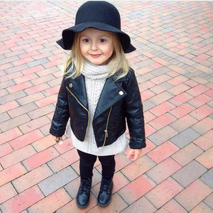 2026 Winter Children's Leather <b>Jacket</b> Stand Collar Waterproof Breathable Unisex Long Sleeve Custom Color Casual Zipper - Product Image 6