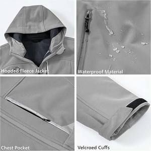 Nouvelle veste Softshell design personnalisé vêtements de travail d'hiver veste coupe-vent imperméable doublée de polaire à fermeture éclair pour hommes - Product Image 5