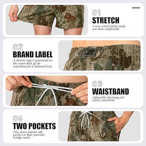 Compression de sueur personnalisée 2 1 Designer d'impression Spandex/Polyester Taille élastique solide Boxer de fitness Gym Workout antibactérien - Product Image 3