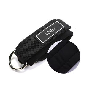 Sangles de cheville de haute qualité pour l'entraînement, en matériau PU, pour la salle de sport avec machines à câbles, logo personnalisé possible - Product Image 1