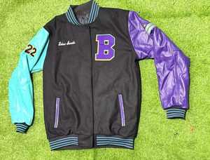 OEM personalizado de alta calidad bordado parche cálido Universidad chaqueta Bomber Letterman Varsity chaqueta para los hombres al por mayor - Product Image 5