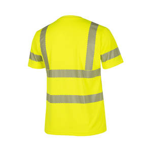 Custom Made Safety Workwear <b>Men's</b> High Vis Safety T Shirt Reflective Work Short Sleeve T Shirt Made In Pakistan - Product Image 2