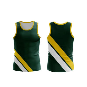 Venta al por mayor logotipo personalizado cómodo impreso color hombres casual 100% poliéster transpirable camisetas sin mangas 3D sublimación impresa camisas - Product Image 4