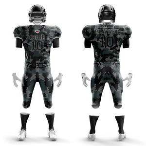 Nouveau design d'uniformes de football américain pour jeunes adultes 100% polyester manches courtes avant logo respirant options de taille plus - Product Image 4