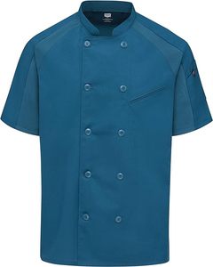 เสื้อโค้ทสำหรับเชฟสำหรับผู้บริหารผ้าคอตตอนแท้240 GSM แบบถักแขนยาวหรูหราเครื่องแบบห้องครัวบาร์ร้านอาหาร - Product Image 1