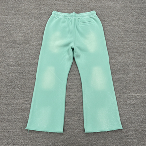Pantalons de survêtement décontractés personnalisés délavés au soleil pour hommes 100% coton Pantalons de survêtement baggy streetwear pour hommes avec bas effilochés - Product Image 2