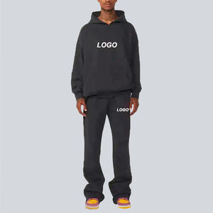 Chándal acampanado unisex de gran tamaño, ropa deportiva de peso pesado personalizada de calidad superior para invierno, estilo de calle para hombres - Product Image 3