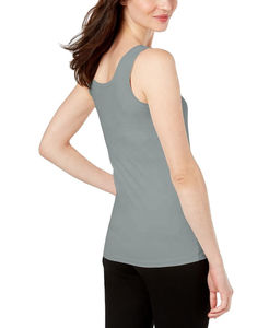 Camiseta sin mangas en blanco de algodón de Color gris personalizada de alta calidad para mujer, camiseta sin mangas musculosa para mujer, camiseta sin mangas con espalda abierta para entrenamiento - Product Image 2