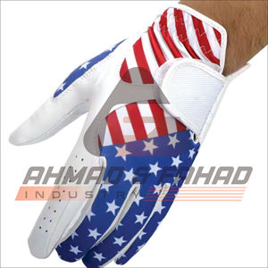 Gants de golf Cabretta 3D en cuir pour hommes, avec sublimation, design pantone, main gauche, poignée personnalisée avec doigts respirants et paume - Product Image 5
