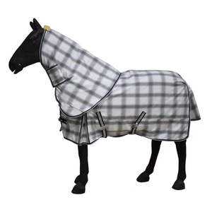 Lujo ligero cuello completo impermeable invierno equitación alfombra al por mayor logotipo personalizado impresión caballo alfombras - Product Image 1