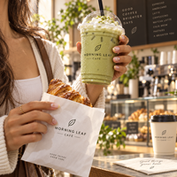 Gobelets froids personnalisés AT PACK en PET avec logo |   Gobelets jetables transparents pour café glacé, bubble tea et autres boissons, pour cafés et magasins de boissons