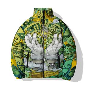Chaqueta de Hombre OEM Cortavientos de Invierno de Última Tendencia, Chaqueta Transpirable Nueva al por Mayor, Chaqueta Acolchada con Estampado 3D Personalizado para Hombre - Product Image 5