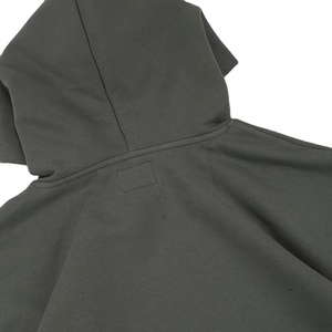 Sudadera con capucha de lana con patrón sólido y logotipo bordado con cuentas de algodón 100% para hombre con colores personalizados para el invierno - Product Image 3