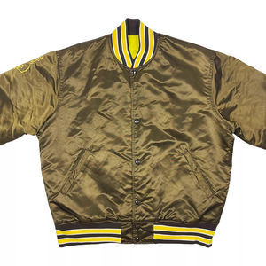 Chaqueta universitaria de satén de alta calidad para hombre, bombardero para hombre, bombardero de satén con cuello para hombre, chaqueta de béisbol de satén en blanco para invierno para personas mayores - Product Image 4