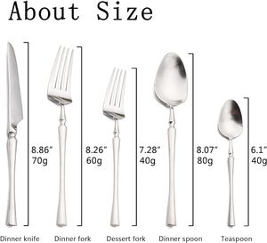 Offre Spéciale d'usine Nouveau design de couverts en métal personnalisés Vaisselle jetable en acier pour usage domestique pour la cuisine et le café - Product Image 4