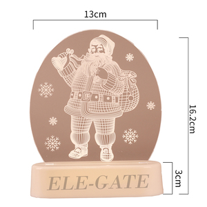 Lámpara Navideña Acrílica 3D con Control Remoto, Alimentación USB y por Batería, Decoración Luminosa Mágica y Elegante, Tamaño Pequeño, Regalo - Product Image 1