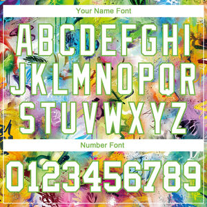 Hot Selling Breathable Graffiti Pattern Football Jersey White Neon <b>Green</b> 3D <b>Mesh</b> Quick Dry Wholesale American Football Jersey - Product Image 5