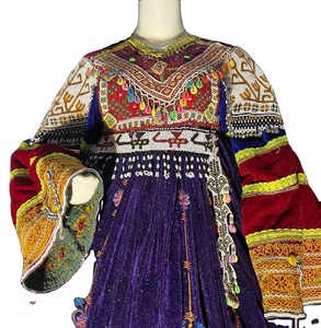 Robe kuchi vintage ethnique tribal, robe de soirée traditionnelle afghane/pakistanaise Kuchi Kochi 4013 - Product Image 1
