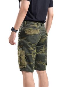 Vente chaude hommes 100% coton Cargo Shorts grande taille confortable multi-poches respirant séchage rapide été vêtements de sport de plein air - Product Image 5