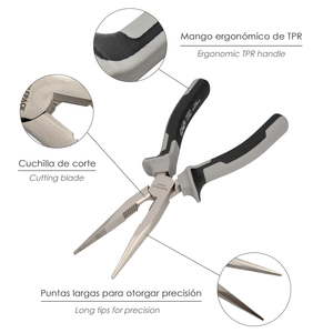 Pinze a bocca dritta 200 mm. Acciaio Cromo Vanadio DIN-ISO 5745 - Product Image 3