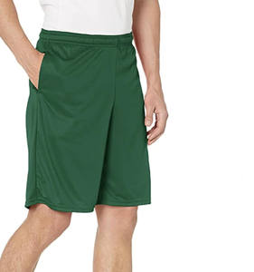Pantalones cortos atléticos de poliéster y algodón hechos en fábrica con bolsillos Ropa de entrenamiento de verano y gimnasio de lona transpirable para correr Jogging - Product Image 4