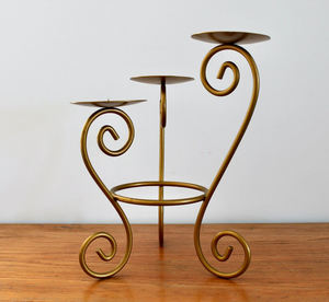 Nuevo último diseño Vintage Metal hierro único portavelas té luz titular recubierto de Oro precio al por mayor hogar decorar Mesa - Product Image 3