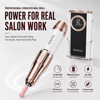 Machine à ongles sans fil professionnelle 35000 tr/min, 85W, 7800mAh, rechargeable, électrique, pour manucure et pédicure, avec support