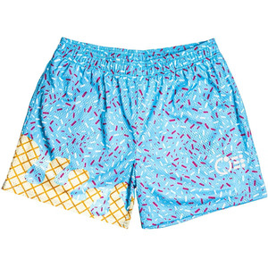 Short en maille à sublimation personnalisée pour hommes enfants glace pour la crème inspiré de la formation course à pied et sports de baseball taille moyenne avec devant - Product Image 4