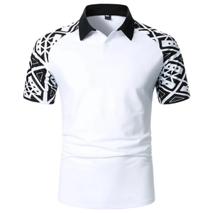 Polo pour homme en coton uni à manches courtes, séchage rapide, pour le sport - Product Image 1