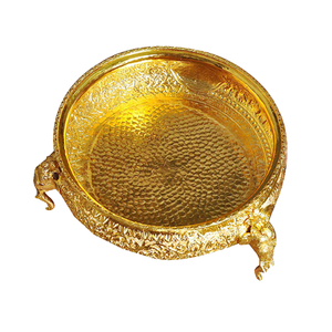 Urli en laiton couleur or avec qualité supérieure, Urli décoratif de taille personnalisée, forme ronde, Urli pour mariage - Product Image 2