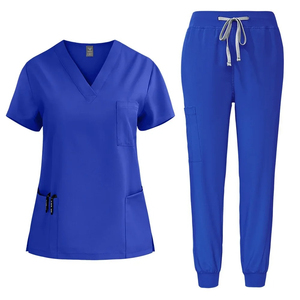 Veste de gommage unisexe à manches longues, uniforme médical, hauts, bouton extensible, manteau avant, vêtements de travail pour médecins, salopette en coton - Product Image 6