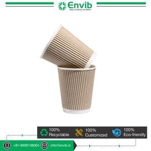 Tazas de papel de pared triple resistentes al calor ondulado de 16oz de alta calidad para bebidas calientes logotipo personalizado Material PLA PE genuino - Product Image 2