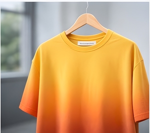 T-shirt oversize en coton ombré de haute qualité, 100% coton, manches courtes, vierge, pour impression de logo personnalisé - Product Image 1