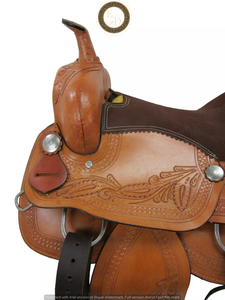 Selle de course de baril en cuir véritable de qualité supérieure Western DD fabriquée à la main légère confortable rodéo Performance équitation spectacle cheval - Product Image 4