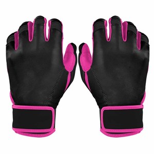 Gants de frappe de baseball en cuir véritable, très demandés, antidérapants, légers, pour adultes, avec fermeture auto-agrippante. - Product Image 1