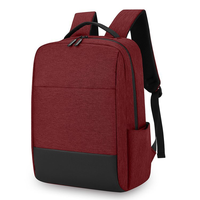 Sac à dos d'étudiant de style grande capacité Matériau de couleur unie Style décontracté à la mode pour hommes Cartables en gros