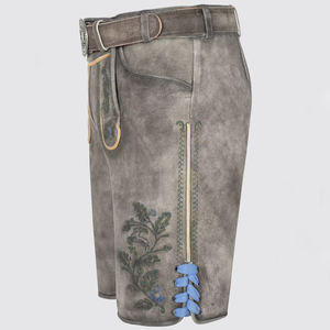 Trajes bávaros bordados personalizados para hombre patrón sólido nuevos pantalones cortos de cuero de vaca con decoración de lona y botones - Product Image 6