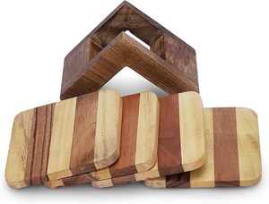 Durable Stylish Wood <b>Epoxy</b> Coaster Classic Style Mats & Pads for <b>Table</b> Protection & Decoration at Family Gatherings & Parties - Product Image 3