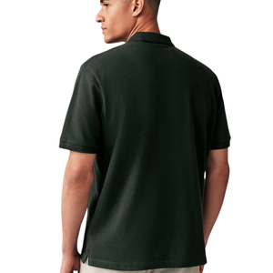 เสื้อเชิ้ตแขนสั้นลำลองผ้าโพลีเอสเตอร์/คอตตอนเนื้อเจอร์ซีย์ระบายอากาศได้ดีสำหรับผู้ชาย ปักโลโก้รูปนกอินทรีที่อก - Product Image 2