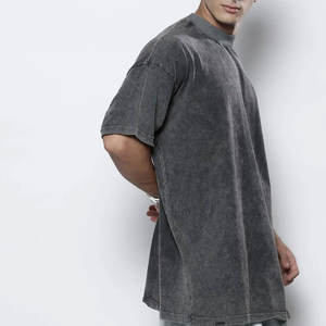 Camiseta de manga corta New Look Premium Made Best Men Acid Wash con logotipo personalizado impreso, nueva camiseta impresa con lavado ácido para hombres - Product Image 5