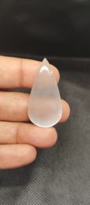 Piedra Preciosa Suelta de Selenita Blanca Natural de Alta Calidad, Cristal Curativo Metafísico de la India para la Fabricación de Joyas - Product Image 2