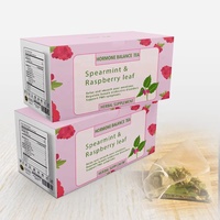 Té Herbal Personalizado para la Fertilidad Unisex con Hoja de Frambuesa Roja, Sin Azúcar y Bajo en Carbohidratos, Ayuda a Equilibrar las Hormonas para Adultos