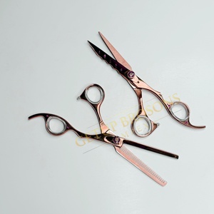Professional Right-Handed 440C Stainless Steel <b>Barber</b> Hair Cutting Scissors Kits Blunt Tip Salon Use Hairdressing Scissors <b>Set</b> - Product Image 5