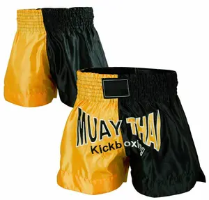 Erkek ve kadın Muay Thai şort MMA fitness boks tekvando şort özelleştirmek iki renk tasarımı