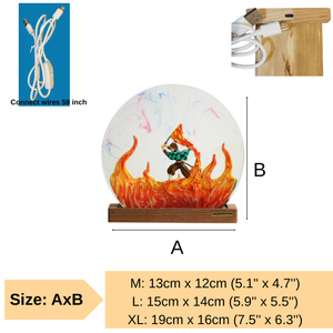 Lampe résine époxy, lampe en résine, lampe résine personnalisée, lampe en résine époxy, veilleuse bois, lampe de table bois, idée cadeau de Noël - Product Image 6