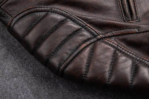 Meilleur prix Veste en cuir d'hiver de mode pour hommes de qualité personnalisée avec capuche en duvet Veste en cuir fabriquée au Pakistan - Product Image 3