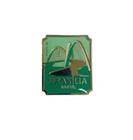 Hebilla de cinturón de aleación de zinc con diseño personalizado, colorida, de esmalte suave, decoración para refrigerador Rio, troquelado e impresión, moderna, tradicional, de élite.