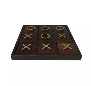 Vente chaude Noir Bois tic tac toe jeu maison vaisselle parfait Jouet Éducatif pour Enfants vente chaude vente chaude - Product Image 1