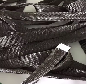 Manchon tressé en fibre de carbone extensible 3K, application à haute température et haute température avec gaine électrique. - Product Image 2