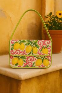 Bolso de Mano Personalizable de Algodón con Diseño de Moda India Multicolor, Hecho a Mano con Cuentas y Serigrafía, Clásico para la Noche - Product Image 3